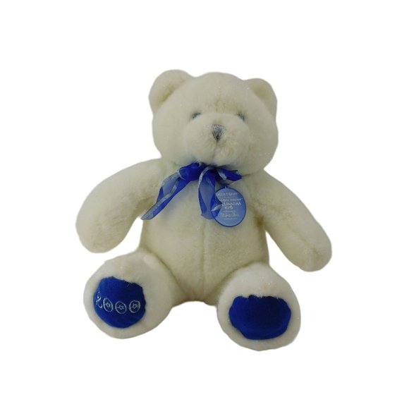 Vintage Build A Bear Blue/White/Sparkle 2000 Millennium Cub Limited Edition 11" - Picture 2 of 8